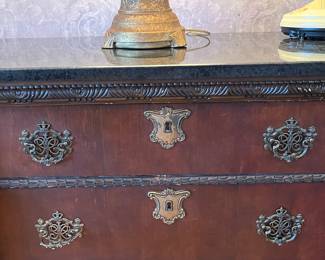 Exquisite Detail Shown in This Beautiful Pulaski Marble Top Dresser