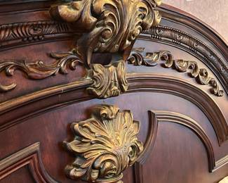 Exquisite Detail Shown in Pulaski Italian Carved King Sized Bed