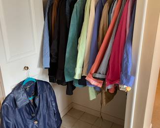 Coats for every season, Dennis basso, leather, suede, Izod, lots brand new with tags 