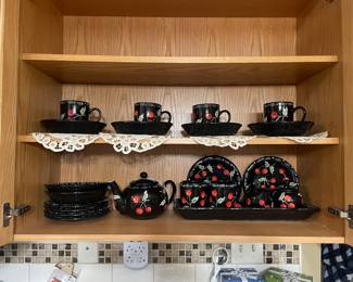 Cherry tea and luncheon set 