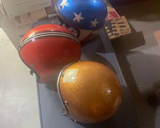 Vintage motorcycle hemets 