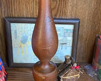Wood Candlestick