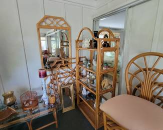 Vintage Rattan Etagere