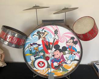 1970s Mickey Mouse Club child’s drum set 
