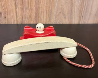 Wooden toy phone 