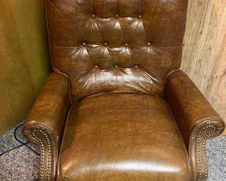 Leather power recliner 
