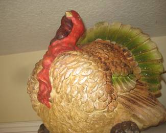 ONE OF TWO LARGE DECOR TURKEY
