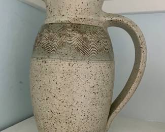 Hand made ceramic pitcher, hallmarked 
