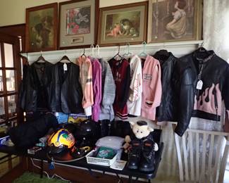 Harley Davidson Items. Leather Jackets/Vests. Clothing. Helmets. 