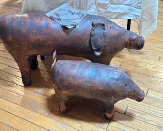 Leather pigs from the 1940’s
