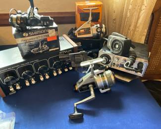 Fishing reels and vintage electronics