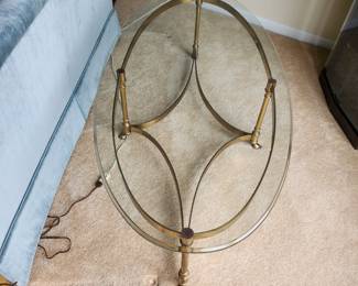 Nice glass and brass table