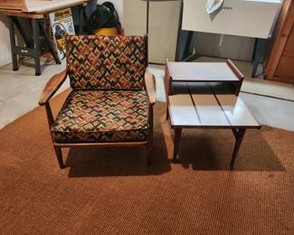 Mcm chair and side table