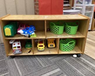 Variety of wood organizers & cubbies
