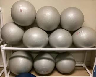 Variety of yoga/stability balls