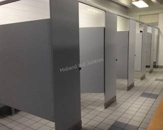 Changing room stall walls