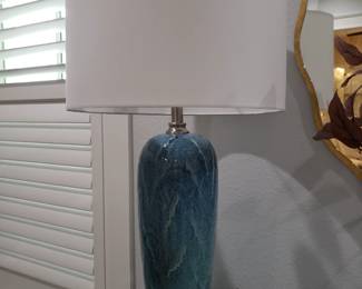 Uttermost Blue Glass Lamp