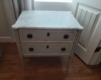 Frontgate Etienne Marble Top 2 Drawer Chest