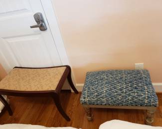 Antique Bench & Foot Stool