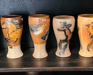 Wonderful collection of Rock Hard Stoneware art Pottery