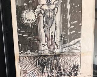 Original signed Jose Luis Garcia-Lopez drawing.  Cover for Lords of the Long Shadow, Twilight Book II