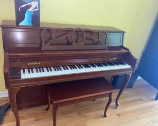 Queen Anne Classic Style Baldwin piano with stool