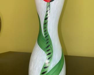 Red Tulip vase by Kostyra Boda