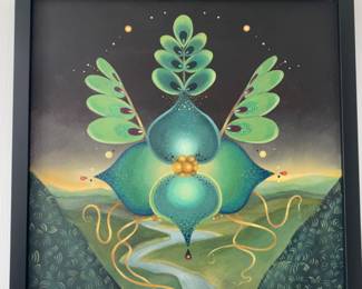 Green flower by Arabella Proffer