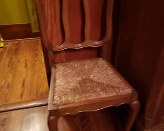 French Dining Table Chairs with Rush Seats