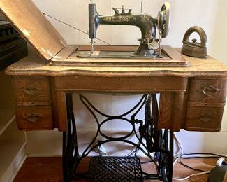 Antique New Home sewing machine