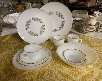 Gold Rimmed Dishware