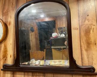 Antique mahogany dresser mirror