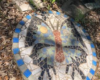 Concrete Mosaic Tabletop And Bench Tops