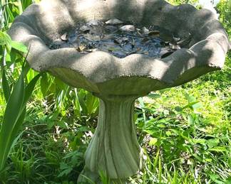Large Concrete Birdbath