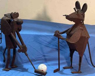 Metal Golfing Characters