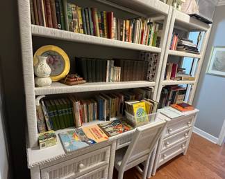 The beautiful white wicker set in this home is immaculate and in near perfect condition.  