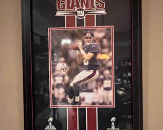 Signed by #10 Eli Manning, NY Giants Quarterback