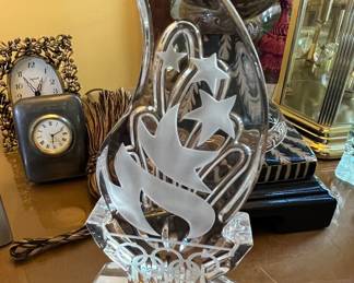 Waterford Crystal Atlanta Olympic Torch 1996.  7 5/8" tall.