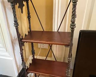 Brass & Wood antique Etagere