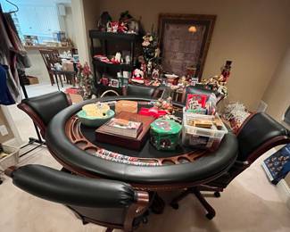 Four-chair game/poker table.  Super nice quality table.