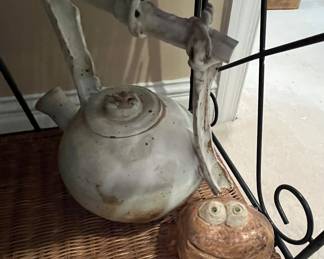 Japanese style large pottery teapot.  