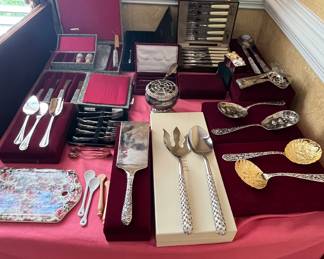 Beautiful serving utensils in this home.  These folks were definitely entertainers, as there are TONS of items such as these throughout the home.