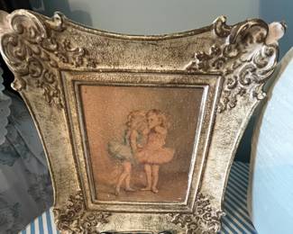 Lovely painting of two young ballerinas.  This is a small painting.  About 8 x 10 size, just FYI.