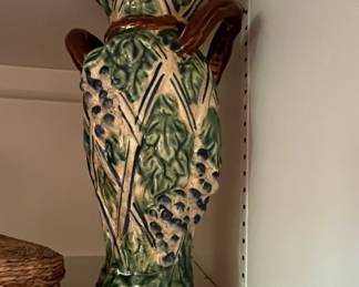 Vintage Majolica Pottery Vase