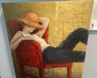 Framed Erica Hopper "Second Thoughts" artwork