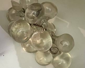 MCM hand blown glass grapes