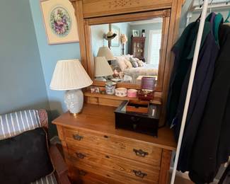 Another beautiful antique 3-drawer dresser.  The color is spectacular, the condition is unbelievable.  Everything in the home is well taken care of.