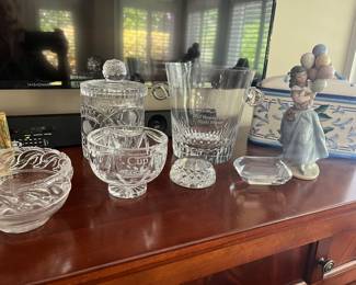 Various Crystal pieces throughout the home.  Some are trophies from golf tournaments, etc.