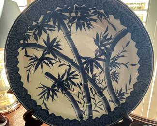 Vintage Porcelain Japanese-themed charger plate.