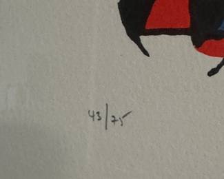 pencil signed Miro "Revolution II"